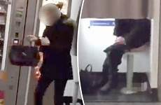 woman poo train booth station taking caught toilet young paris her takes videos floor load dailystar