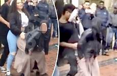 hijab twerking street birmingham wearing filmed threats twerks horrific dailystar