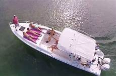 drone boat flashes girl