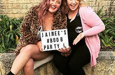 boob party friends breast voyage goodbye woman jaimee pictured she chance cent cancer per had last ovarian gene brca1 developing