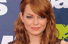 emma stone hair bangs hairstyles long different transformation 1062 name side choose board