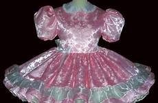 sissy pink baby princess adult dress satin abdl etsy dresses custom beautiful frilly roses organza lace handmade white ruffled measurements