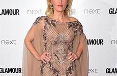 gillian anderson women dress glamour red carpet naked awards year wears gods american through dresses celebrity outfits fashion ian west