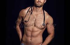 doctor scrubs professionals hunks bearded muscular