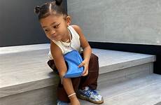 stormi jenner kylie prada webster style her mini bag after purses metcha calls shows off two year old 1390 look