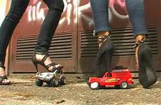 heels crushing high crushed girls toy butt trampling cars instructions