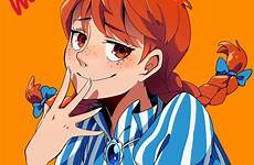 wendy anime food wendys smug mascot meme fast hot girl fanart character tumblr waifu mcdonalds moe board original twitter characters