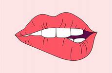 lip biting vector girl her lips clipart logo rawpixel saved aesthetic sexy background illustration