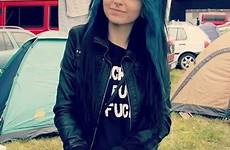 emo tumblr teal emos dewii dye fluff alternative knee hübsche depois azul taringa frisur