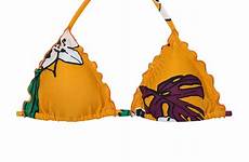 frufru bikini brazilian floral orange scrunch amelia print wearing model size salinas
