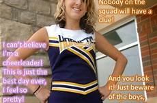 captions forced cheerleader feminization cheerleading boys school cute feminized uniform cheerleaders