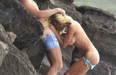 beach sex shauna sand barts st having blowjob giving clue put had where