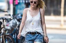 dakota fanning braless shorts style summer nyc denim september nude soho elle thefappening naked topless here celebmafia gotceleb aznude street