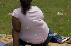 girl overweight teenage african young american alamy