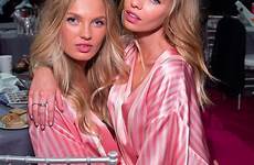 victoria secret models fashion show runway victorias stella shows maxwell walk satiny popsugar