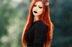 redhead goth lady gothic dark deviantart redheads favourites add