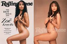 kravitz zoe nudes nude magazine naked topless actress