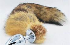 plug tail butt anal cat fox cosplay stainless steel toys sex faux metal dog women mouse zoom over