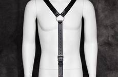 men bondage leather harness belt punk cage gothic faux body sexy male waist strap buckled wide lingerie gays