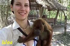 monkey girl teasing funny