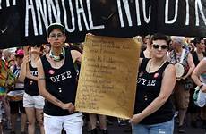 dyke lesbians protest thousands vice remembrance killed