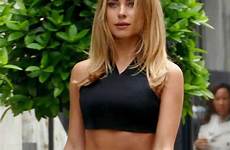 crop tiny kimberley garner top abs jeans shopping washboard her braless tops girls dailymail london flaunts she girl sexy enjoys