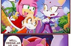 sonic hedgehog amy fanart blaze cat rose rabbit ass cream big doujin pink cartoon know friends comics meme characters female