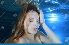 underwater woman bubbles dreamstime pool making young stock girl preview female