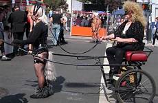 folsom fair street pulling cart ponygirl pony mistress human creature cavalcade during her