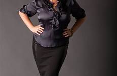 blouse satin plus size blouses skirt curvy women silk pencil woman heels outfits choose board interview professional