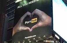 pornhub advertisement billboard launches foot square times google twitter