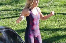 hudson kate sexy imagination little fabletics wear sports leotard leaves skintight woman her she photoshoot doing every line day