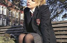piper billie uniforms suspenders schoolgirl tights penny dreadful celebs swindon