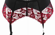 garter belt lingerie women red sexy garters stocking suspender embroidery 4xl flowers female stockings underwear