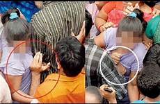 train molested girl caught cam woman grp arrested assaulted three mumbai lalbaugcha raja