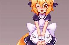 senko neko maid kitsune kawaii kemonomimi