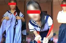 striptease thai high schooler gets
