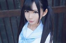 girls kawaii adorable uniforms schoolgirl chinese nip slip rolecosplay pigtails japanische