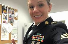 army uniform service class sgt 1st office her heather female selfie soldier rankin stands wearing