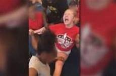 forced splits cheerleaders