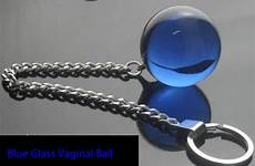 anal beads sex ball toy 4cm men vaginal butt crystal glass blue women toys