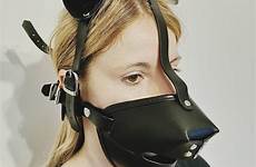 leather maske welpen hund leder kapuze fetisch