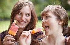 eating girls popsicles stock together dissolve cultura d943