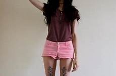 tumblr thinspo girl style body rock girls outfit thinspiration idea perfect rocker shorts skinny sexy
