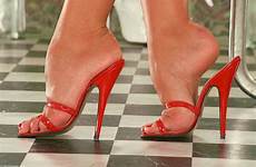 wikifeet feet red adele mules high heels stephens toes sexy body saved