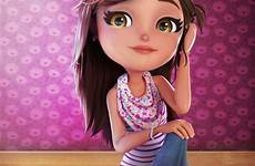 cartoon 3d girl character creative girls characters cute inspiration looking visit