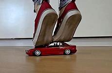 toy car crush video 12m 2s length red gif sneakers under