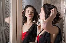 adel morel mirror women lingerie sexart brunette red wallpaper wallhere
