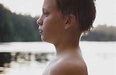 boy teen pre summer lake profile swimming