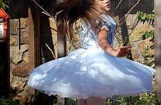captions petticoat frilly nylons kirsty